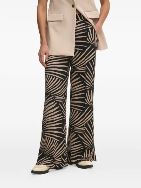 Joseph Ribkoff abstract-print split trousers Black 251085