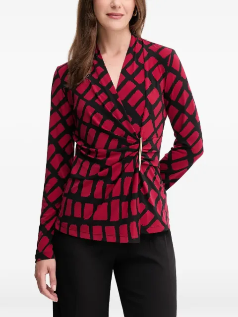 Joseph Ribkoff geometric-pattern blouse Red 253139