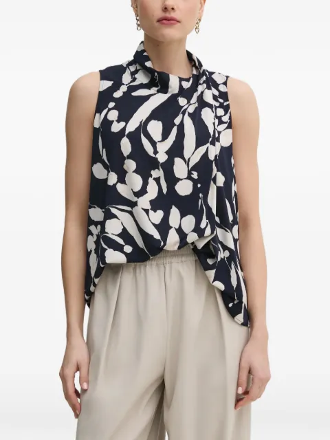 Joseph Ribkoff abstract-pattern halterneck blouse Blue 251251