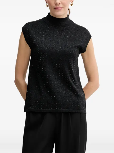 Joseph Ribkoff sequin mock-neck top Black 254935