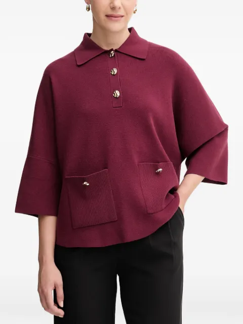 Joseph Ribkoff patch-pocket polo shirt Red 253962