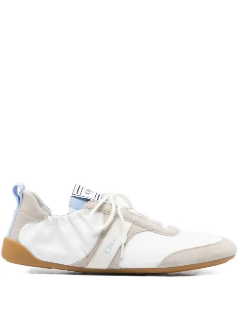 Chloé Kick suede-panelled sneakers White CH26S15RVL406