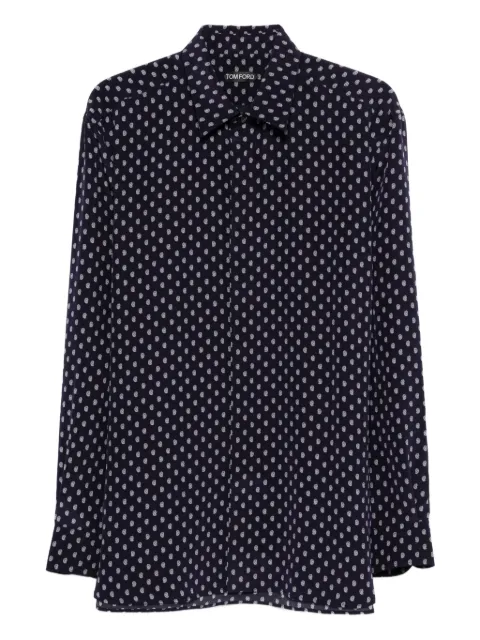 TOM FORD paisley-pattern shirt Blue HRN004FMS082