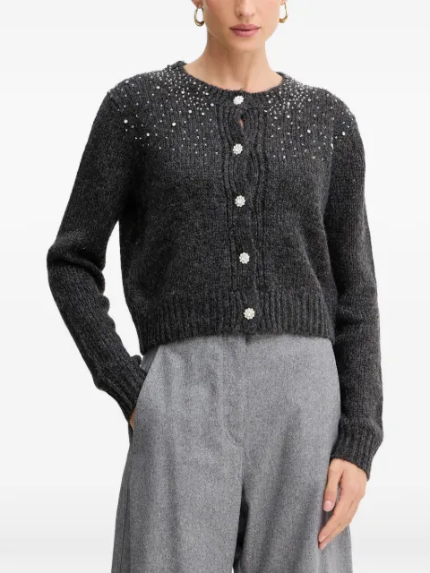 FRACOMINA bead-embellished cardigan Grey FJ25WT8001K47401