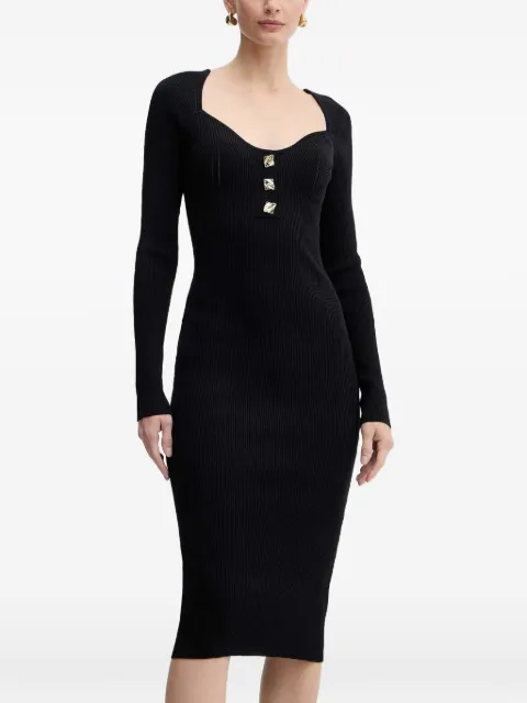 FRACOMINA button ribbed dress Black FS25WD5005K41601