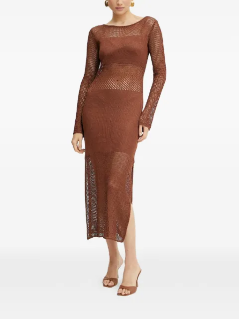 FRACOMINA long-sleeve knitted dress Brown FS25SD5004K514O7