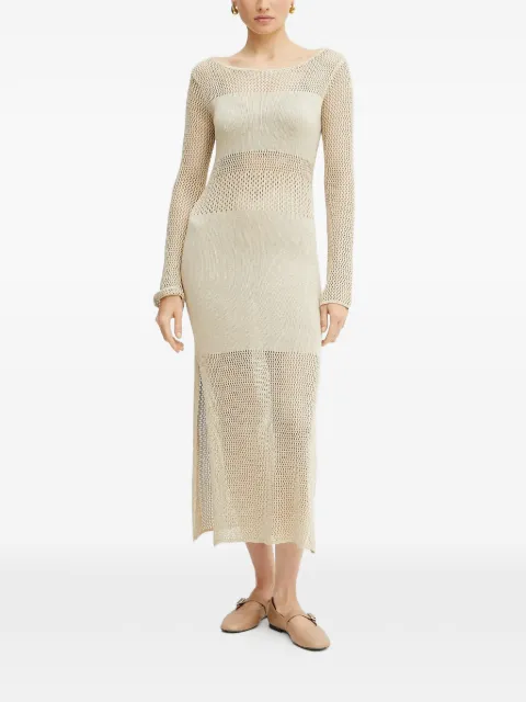 FRACOMINA side slits dress Neutrals FS25SD5004K514O7