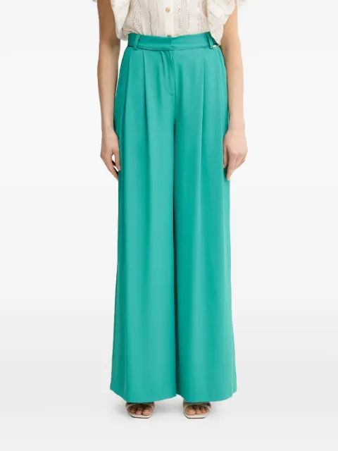 FRACOMINA pleated wide-leg trousers Green FS25SV3012W47601