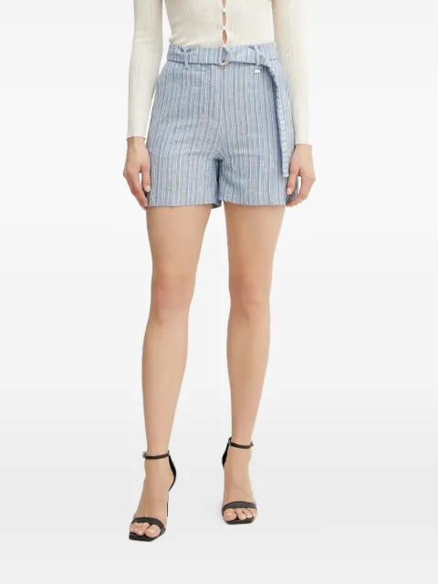 FRACOMINA striped belted shorts Blue FS25SV6004W402Q6