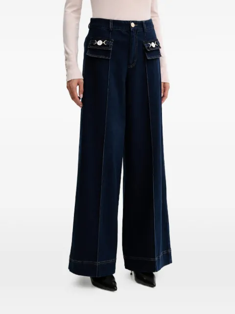 FRACOMINA wide-leg side-pocket jeans Blue FS25WV3004W78201
