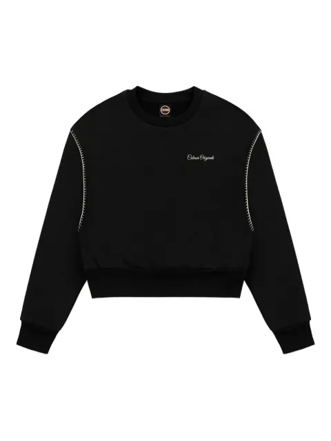 Colmar cropped topstitching sweatshirt Black 92493ZN