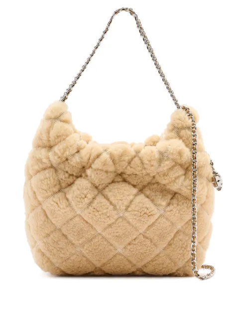 Tory Burch mini Fleming shearling bag Neutrals 174289