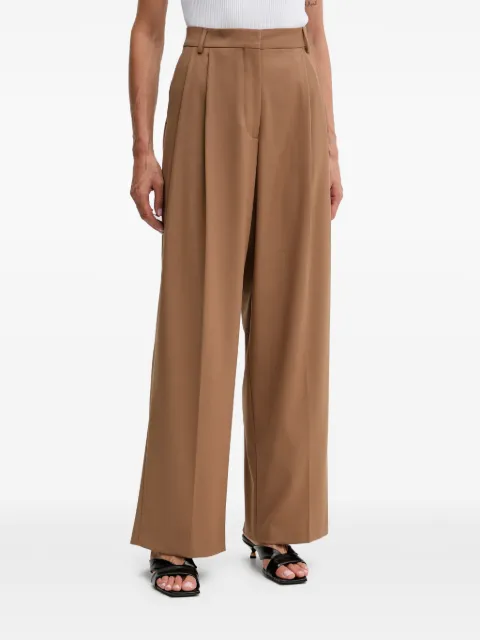 FRACOMINA pleated wide-leg trousers Brown FS25WV3016W66101