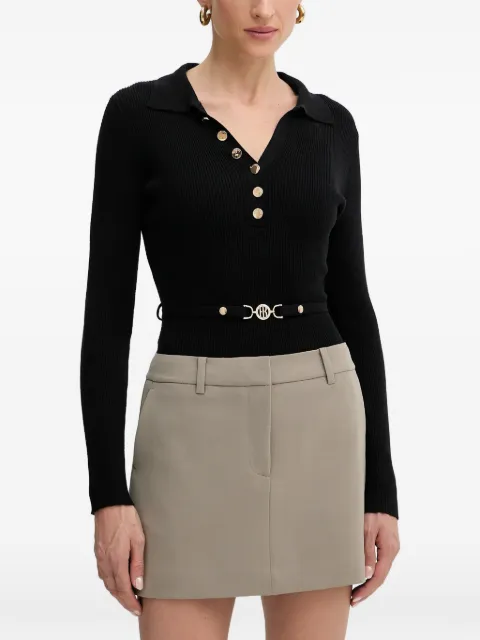 FRACOMINA button ribbed top Black FR25WT5001K43301