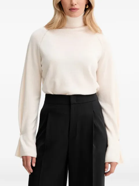FRACOMINA gold-tone-button roll-neck sweater Neutrals FR25WT7013K47301