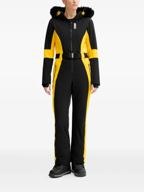 Colmar faux-fur hooded belted ski suit Black 2314E8ZQ