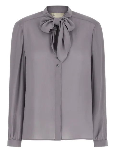 Tory Burch Georgette bow blouse Grey 176348