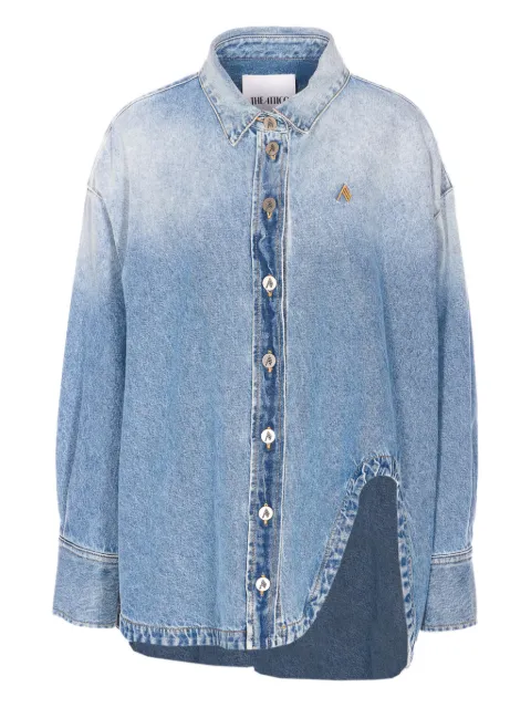 The Attico logo-embroidered button-up denim shirt Blue 260WCB00068DDD116AA024