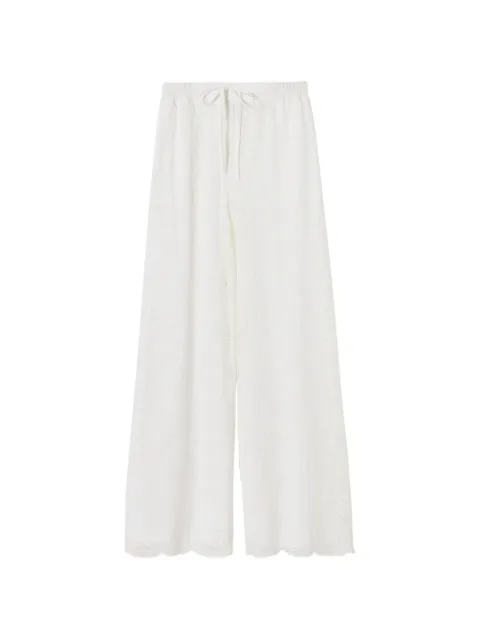 Claudie Pierlot flowy trousers with lace White CFPPA00790