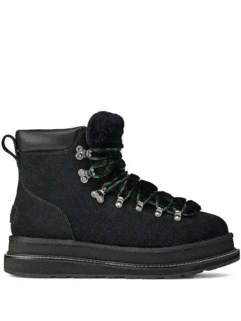sacai x UGG fur-trim sneakers Black 1178390BLK