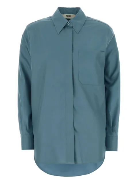 FENDI chest-pocket shirt Blue FS8333AVJR