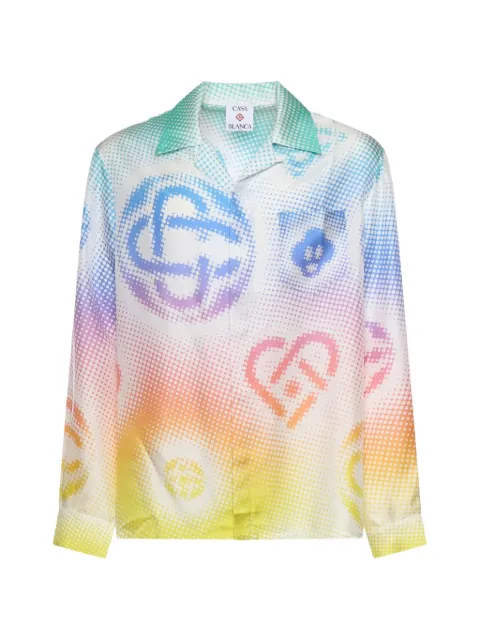 Casablanca Halftone logo shirt White MSP26SH00603