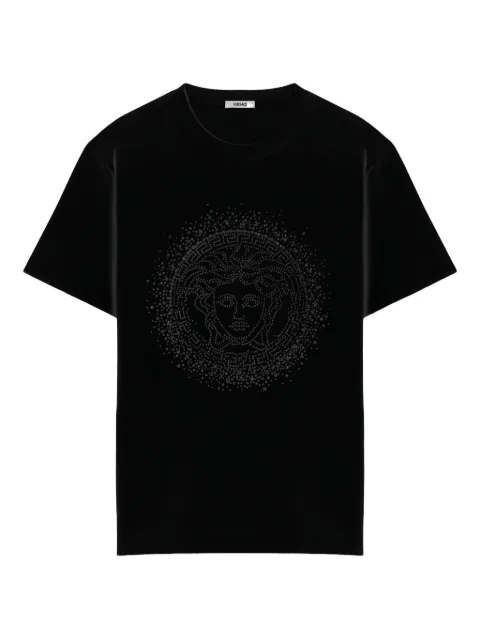 Versace crystal Medusa T-shirt Black 10232071A17217