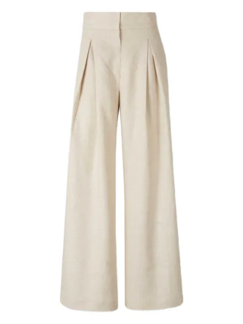 ANDRES OTALORA high-waist flared trousers Neutrals RT261001