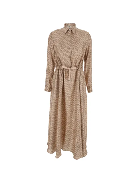 Herno belt patterned midi shirt dress Neutrals AB000062D16009