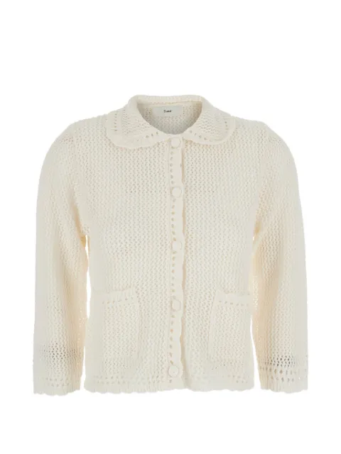 DUNST open-knit cardigan Neutrals UDSW6B221IV