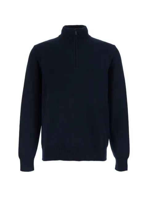 Emporio Armani cotton zip-up sweater Blue EM005176AF24121UB109