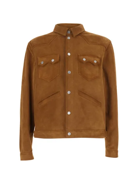 DSQUARED2 suede boxy shirt Brown S74DM1033D07041