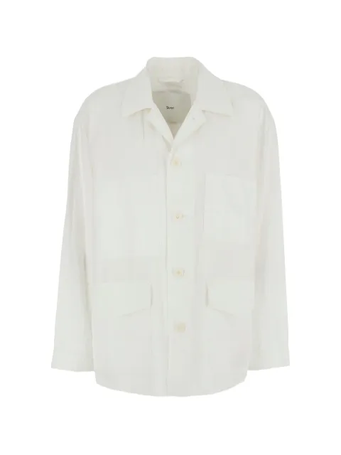 DUNST patch-pocket button-up jacket Neutrals UDJA6B122WT