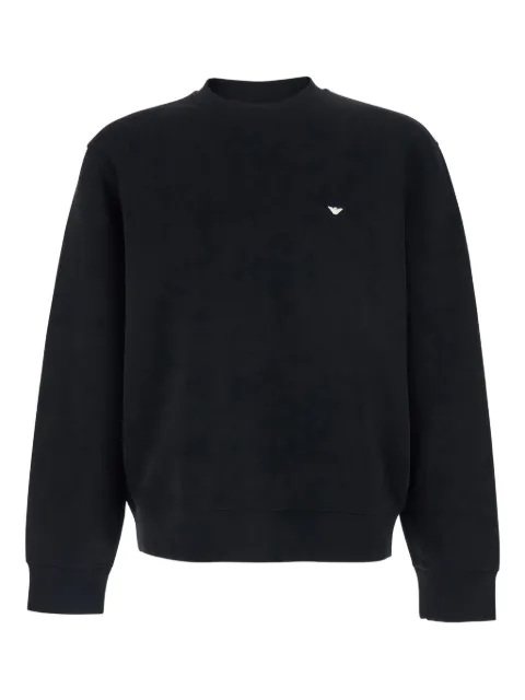 Emporio Armani crew-neck logo-embroidery sweatshirt Black EM004533AF10013