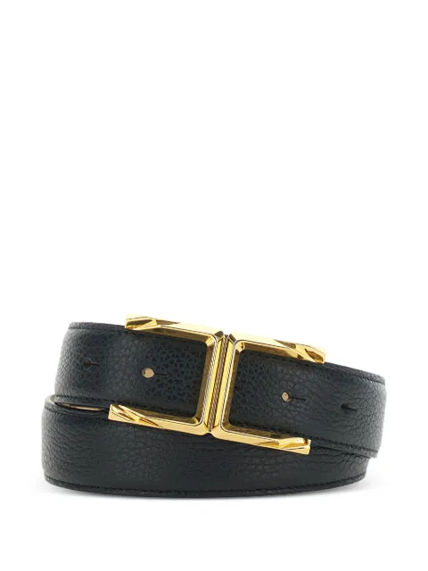 Elisabetta Franchi logo-buckle leather belt Black CT88S62E2