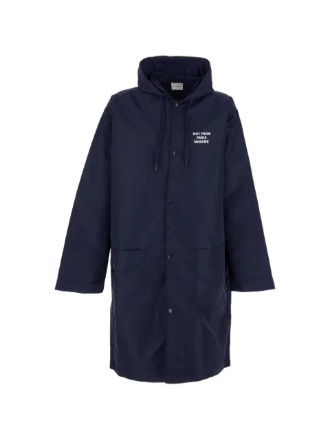 Drôle De Monsieur hooded coat Blue PERMCT130PA014NY