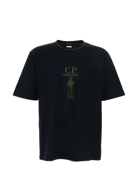 C.P. Company logo-embroidered T-shirt Black 20CMTS120A110580W999