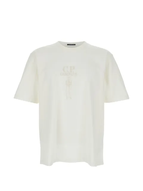 C.P. Company logo-embroidered T-shirt Neutrals 20CMTS120A110580W103