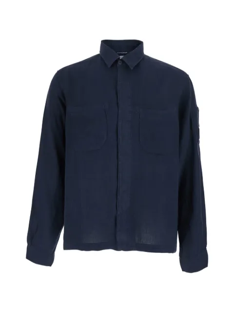 C.P. Company linen shirt Blue 20CMSH259A110533G888