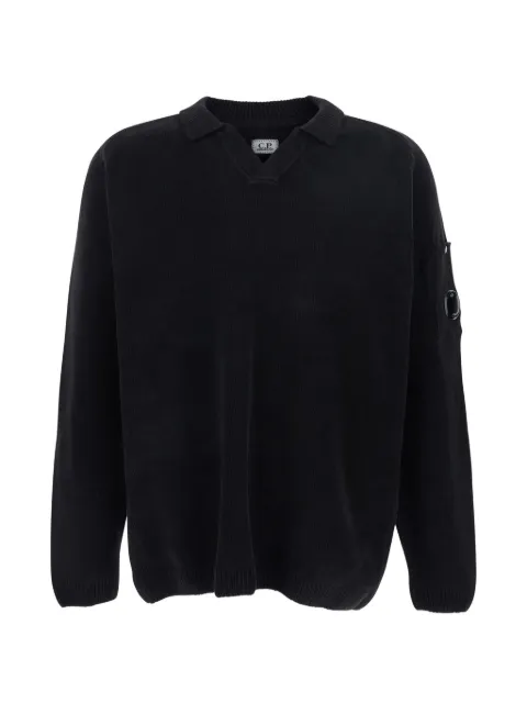 C.P. Company Lens-detail patch sweater Black 20CMKN118A005687G999