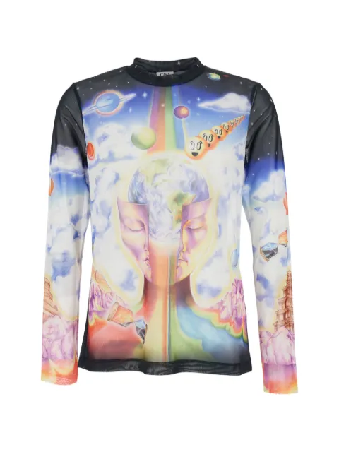 Casablanca mesh printed sweatshirt Black MSP26TP07001
