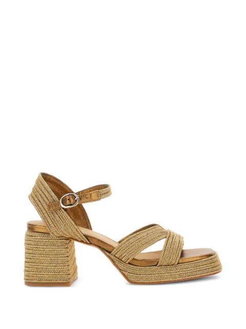 Castañer Vallita woven ankle-strap sandals Gold 0262231423006