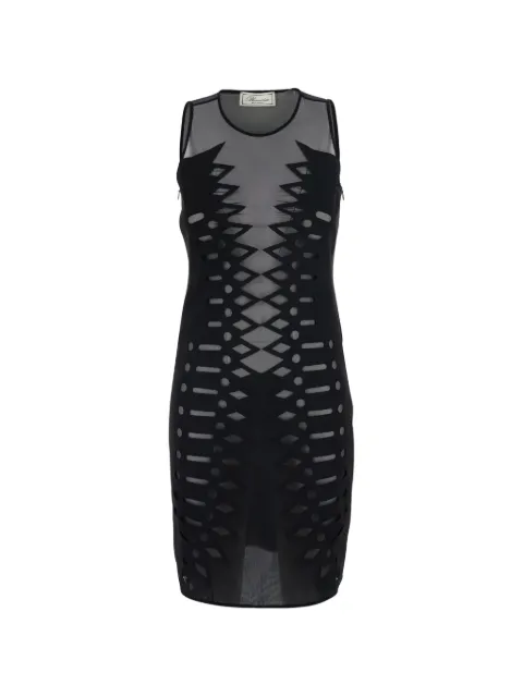 Blumarine embroidered scuba dress Black 2A809AC0990