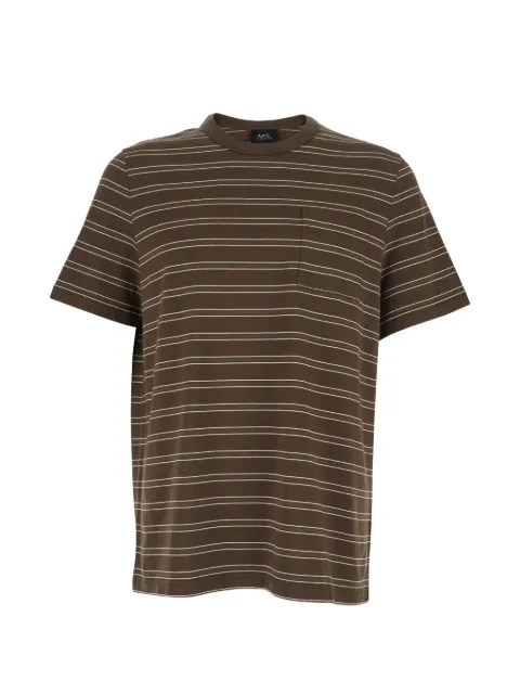 A.P.C. striped-pattern T-shirt Brown COHLVH26534CAA