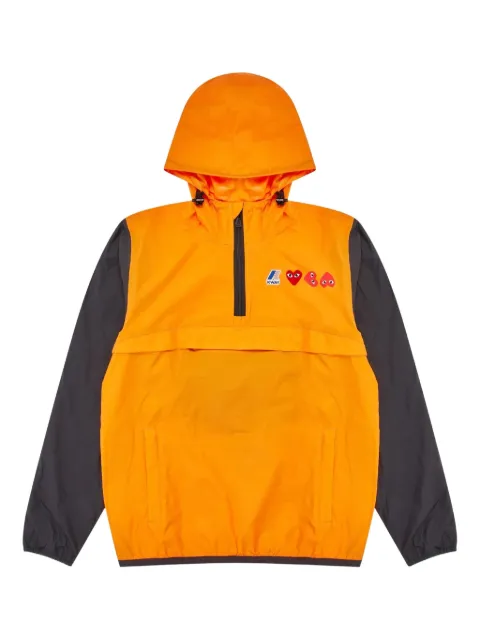 Comme Des Garçons Play x K-Way Heart-patch lightweight jacket Orange 8095156568260