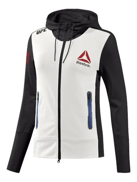 Reebok zip-up hooded lightweight jacket White AI0658