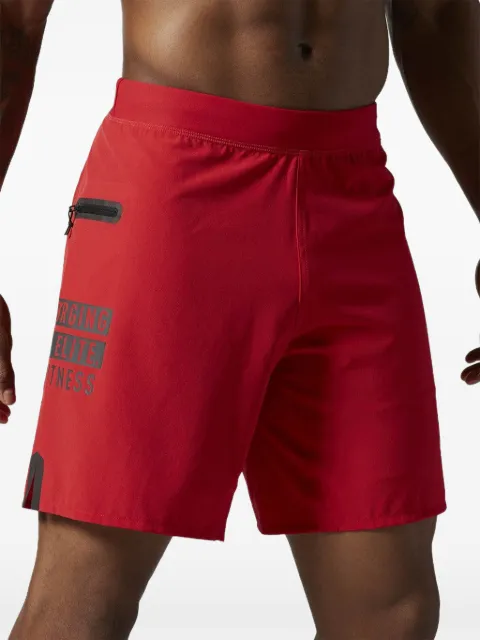 Reebok graphic-print zip track shorts Red AA1103