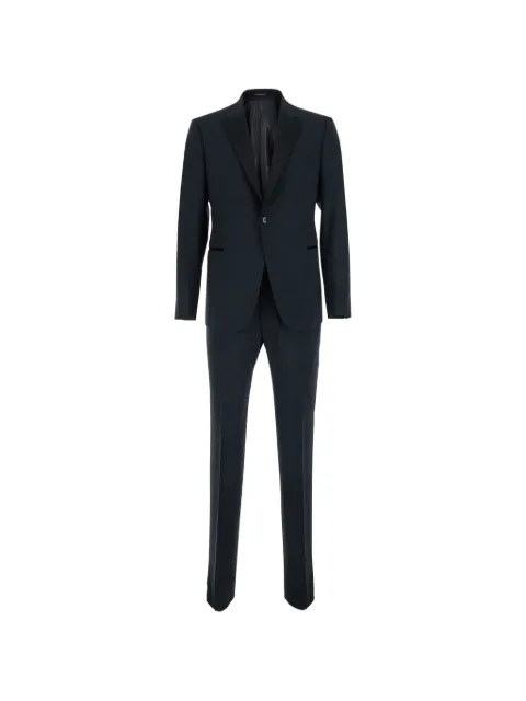 Emporio Armani virgin wool single-breasted suit Blue EM002055TE19183UB109