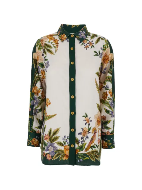 FARM Rio floral-print long-sleeve shirt White 34906226068