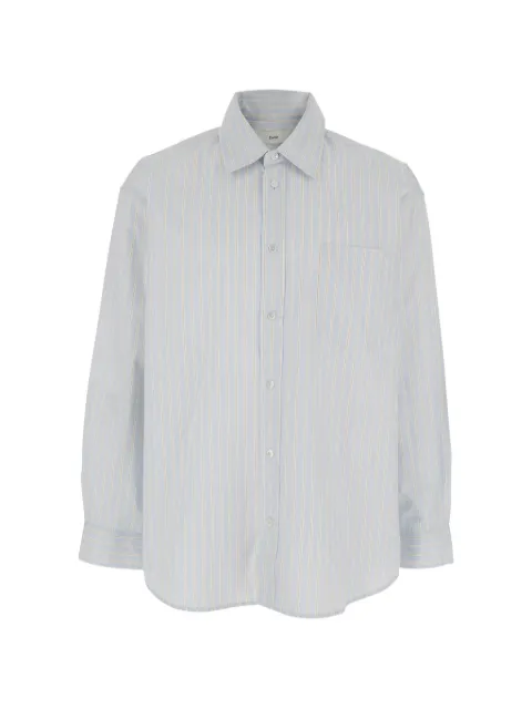 DUNST stripe pocket shirt Blue UDSH6A104B1MISTYBLUESTRIPE